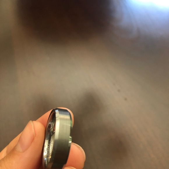 Tungsten Wedding Band Ring Men Women : size 10.5 - Picture 4 of 5